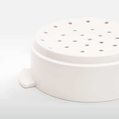 White Jade Ceramic Steamer High Temperature Resistant, More