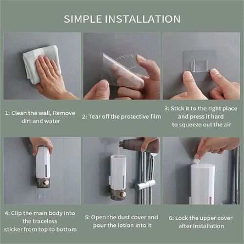 Bathroom Liquid Soap Dispenser Wall Mounted For Kitchen