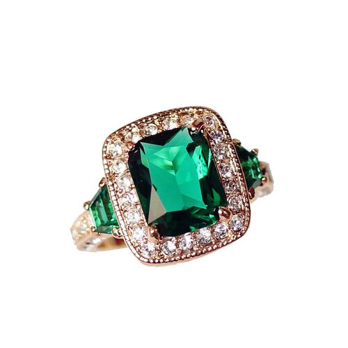 Fashion Genuine Austria Crystal Luxury Classic Rectangle Gre