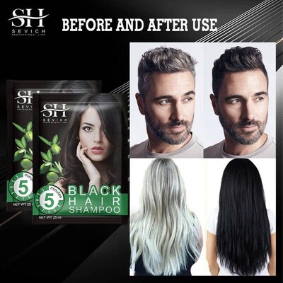 Sevich Blackening Hair Color Shampoo 5pcs/lot 15mis Moisturi