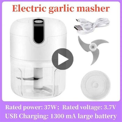 100/250mL Mini Electric Garlic Masher Chopper Cutter Ginger