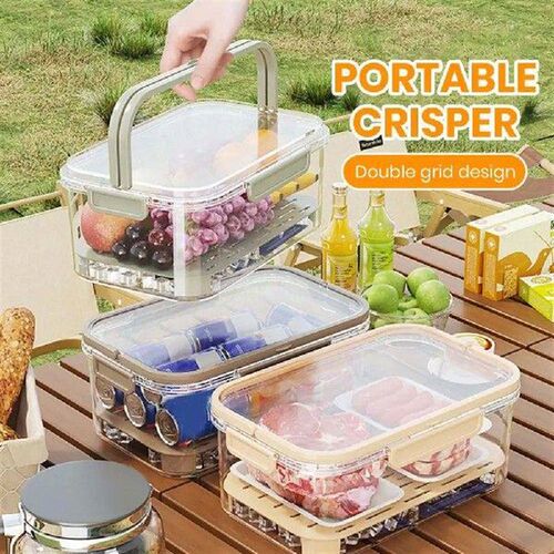 Fridge Organizer with Lid Stackable Refrigerator Storage