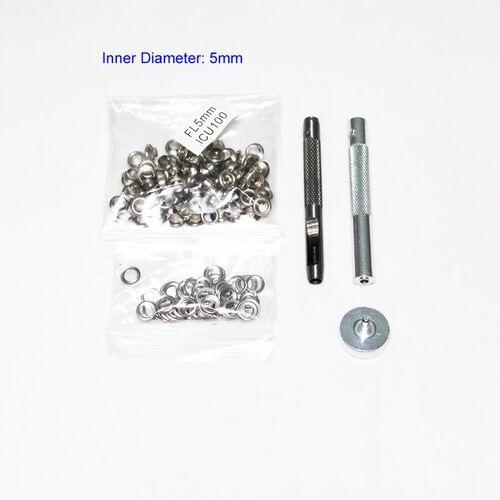 100sets Silver metal eyelets 4mm 5mm 6mm 8mm 10mm 12mm 14mm