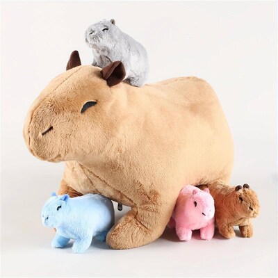 Kawaii Simulation Capybara Stuffed Animal-13.38 Mommy Stuf