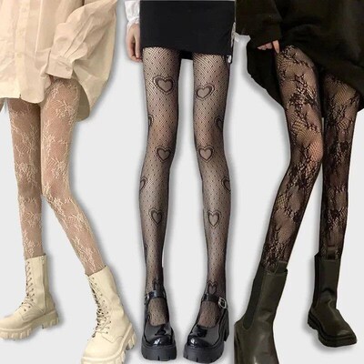 Sexy Women Gothic Tights Seamless Sexy Lace Mesh Fishnet Pan