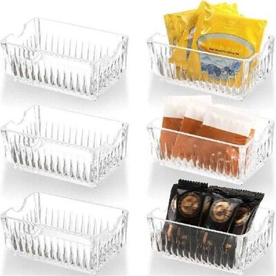 New Transparent Tea Bags Storage Box Large Capacity Sugar