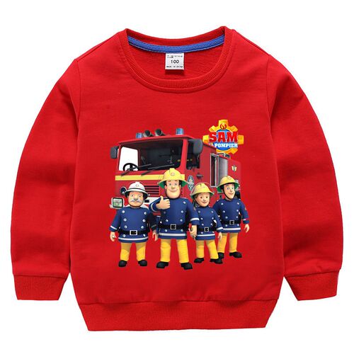 Autumn 2021 kids Fireman Sam clothes boys girls Sweatshirts
