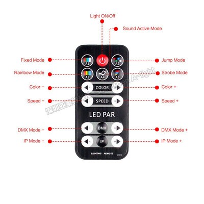 New remote control 54led PA light voice controlled stage