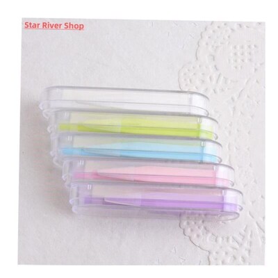 1 Set Color Contact Lens Case Box Tweezers and Suction Stick
