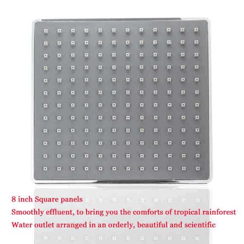 8 Inch Square Shower Head ABS Plastic Single Spray Touch