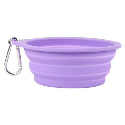 350/600ml Large Collapsible Dog Pet Folding Silicone Bowl Ou