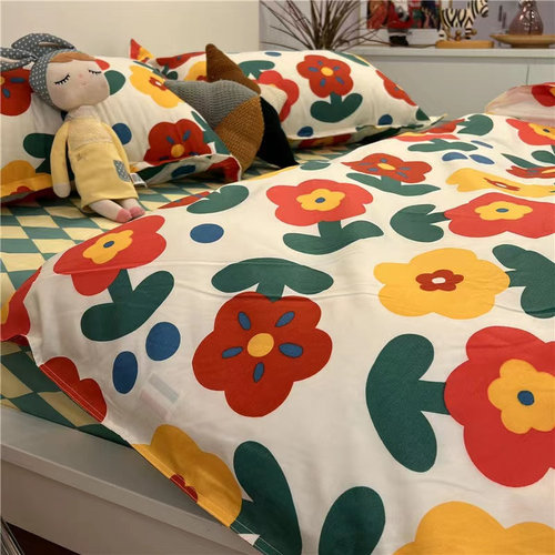Korean style broken flower Bedding Set Duvet Cover Set 200x2