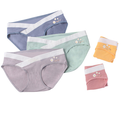 Cotton Maternity Panties Low Waist Lingerie V Briefs for Pre