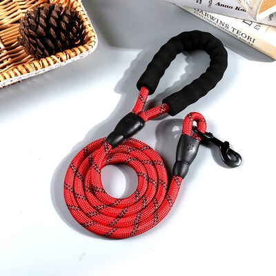 Hot Dog Leash Reflective Nylon Leashes Medium Large Puppy Du
