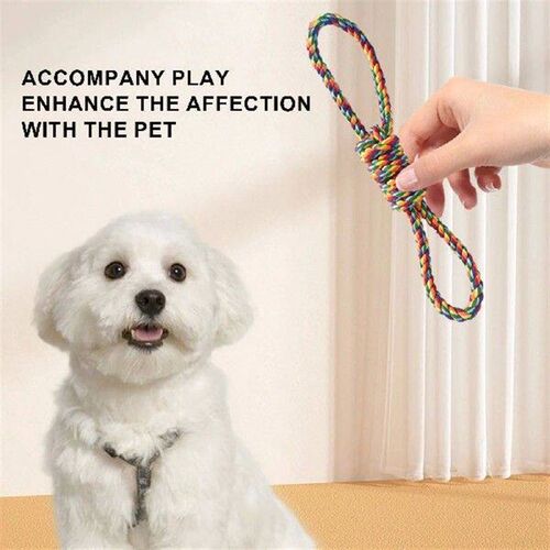 Dog Chew Rope Toys Interactive Cotton Rope Teeth Cleaning