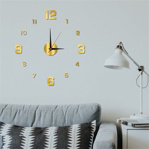 Simple Luminous Mute Clock DIY Stereo Digital Wall Clock Liv