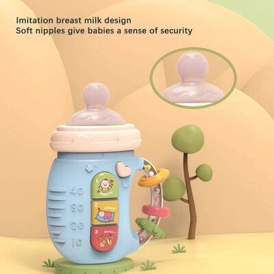 Baby Musical Feeding Bottle Pacifier born Soft Teether Rattl