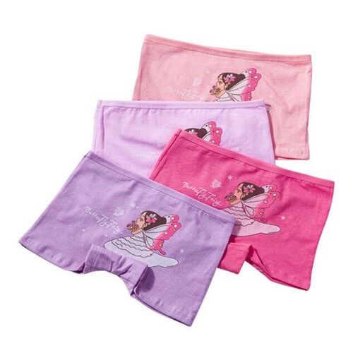 4pcs Girls Cartoon Boxes Children Cotton Underwear Cute Prin