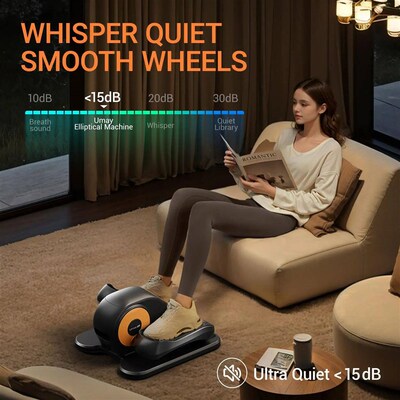 Quiet Portable Under Desk Elliptical for Seniors, Electric S