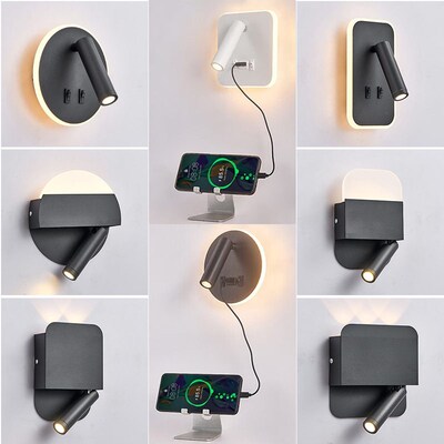 Creative Usb Wall Lamp Bedroom Bedside Reading Lamp Hotel Ro