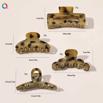 Qiyue new imitatoon tic acid hair clip fashion leopard hair
