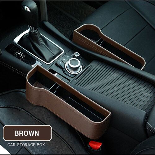 Leather car seat organizer Car gap storage box leak-proof st