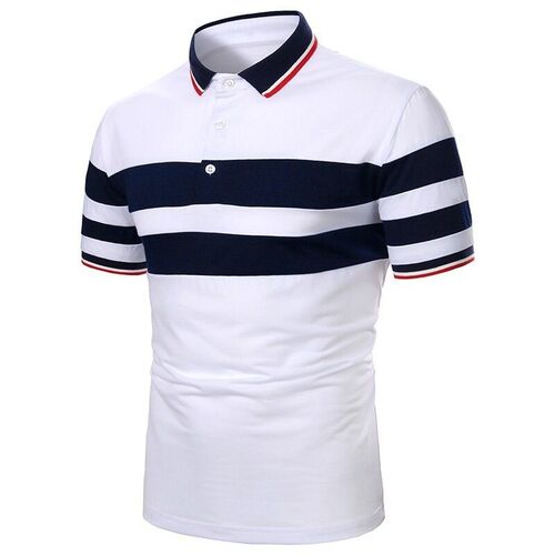3d Stripe Digital Printing Casual Lapel Short-sleeved Shirt