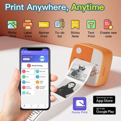 New Photo Printing Machine D2  Printers Thermal Paper ers Pa