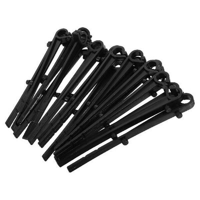 20pcs Black Straight Hook Filter Retaining Clips Gutter