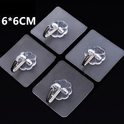 5 Pieces Strong Invisible Cartoon Transparent Anti-skid Hook