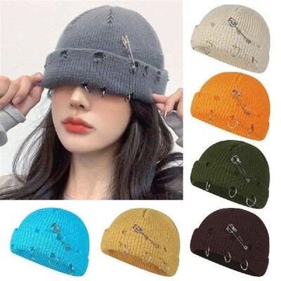 Fashion Winter Warm Knitted Cap Soft Thick Slouchy Bonnet