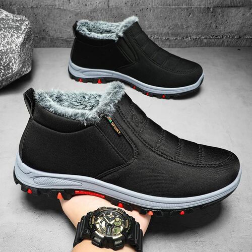 2023 New Winter Snow Boots Men Casual Slip on Ankle Boots Wa