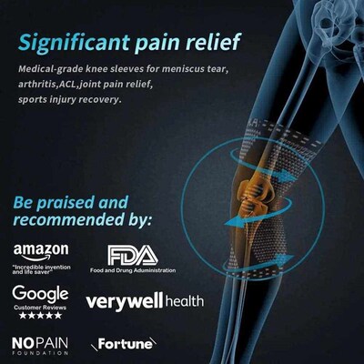 Copper Knee Brace Knee Support with Patella Gel Pad &Sid