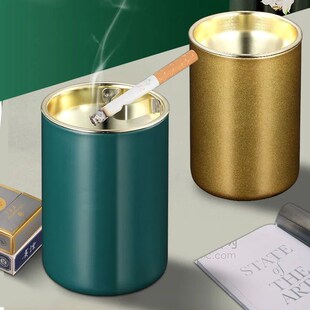 Ashtray Stainless Steel Ashtray With Lid Round Windproof Sta