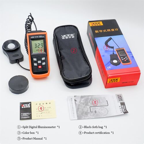 RuoShui 1010D Digital light meter Max 200,000Lux Luxmeter Lu