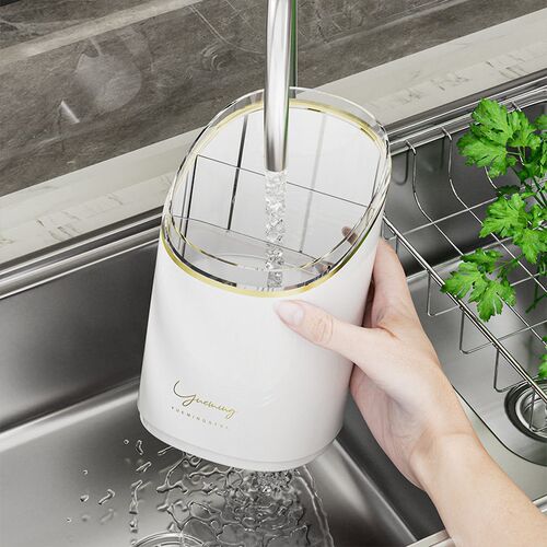 Household kitchen chopsticks tube tableware drain storage bu