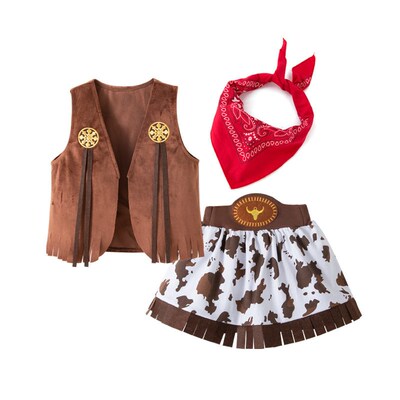 Western Denim Suit Girls Holiday Clothing Role-playing Clot