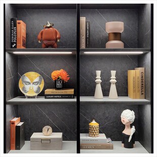 饰品摆件创意家居工艺品仿真花浅盘组合ZH2586 样板房客厅书柜软装