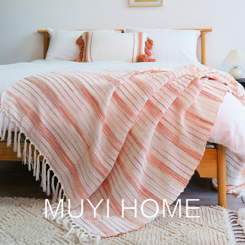 波西米亚床尾装饰毯沙发毯床旗搭巾盖毯休闲毯民宿床尾巾针织毯子,床上用品,休闲毯/毛毯/绒毯,淘宝优惠券,粉丝福利购,淘宝优惠卷