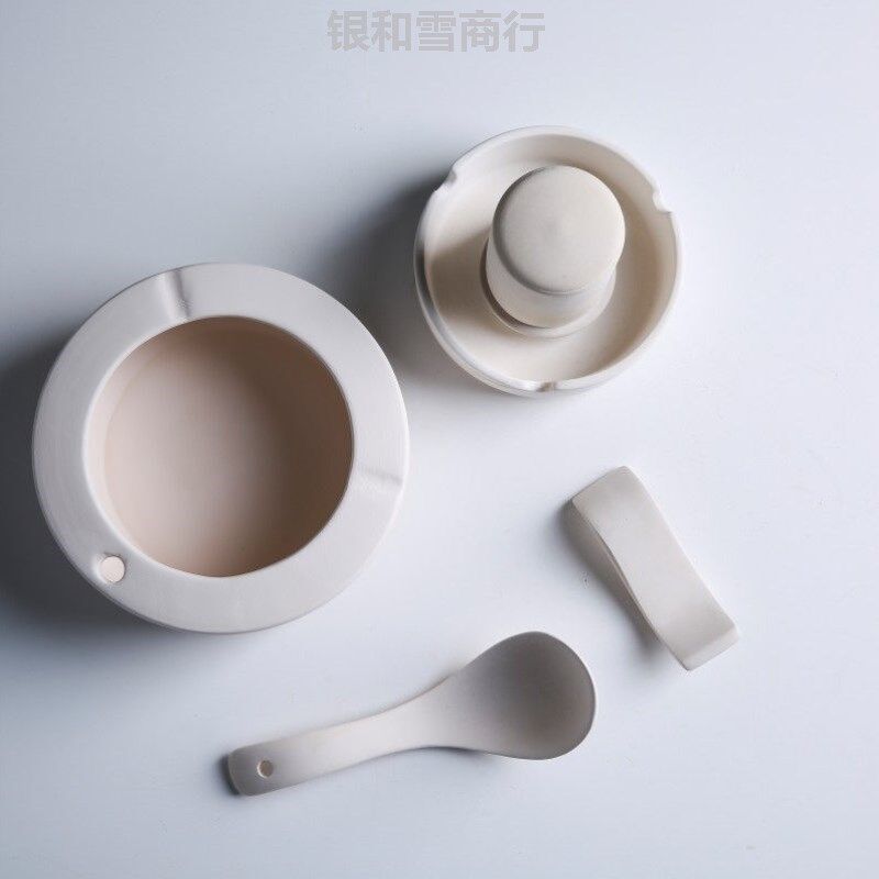 陶艺素坯高白泥烟灰缸牙签筒筷子架DIY绘画涂鸦青花釉下五彩
