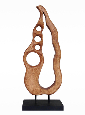 实木手工艺品桌面摆件客厅电视柜酒柜家居饰品创意复古田园风装饰