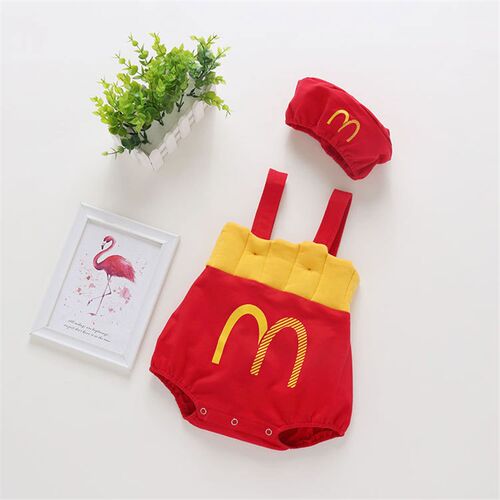 Newborn Infant Baby Girls boys French fries set Cotton Off S