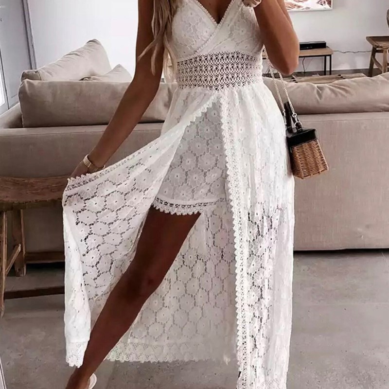 Cacocala  Summer New Women Straps Long Beach Dress Boho图片
