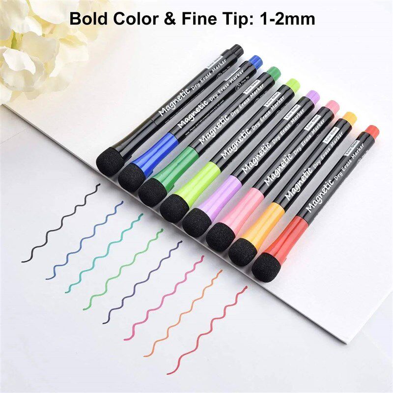 Magnetic Dry Erase Markers, (8 packs) Dealkits Low-odor Whit图片