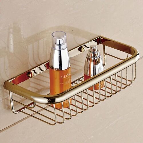 BAKALA Brass Bathroom Accessories Corner Shelf,Chrome Finish