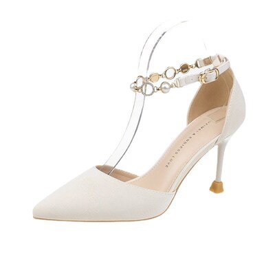 Oneword Buckle High Heels Womens Summer 2025 Fine Heel Hollo