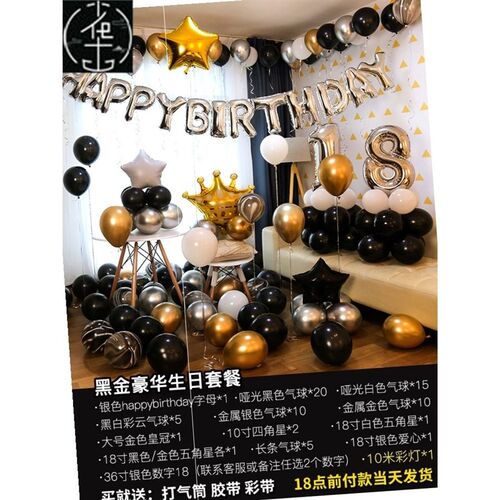 Ballons Happy Birthday Balloons Party Decorations set meal