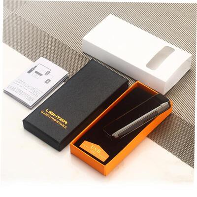 Women Dual Arc Metal USB Lighter修长金属商务女士点烟器Gift
