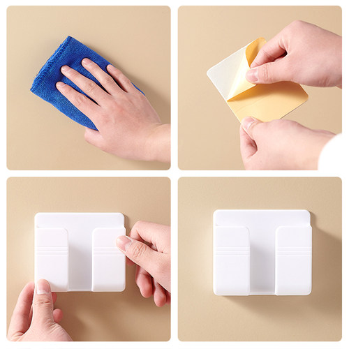 Punch Free Wall Mounted Organizer Storage Box Remote Control