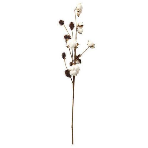 6 Heads Cotton Branch Simulation Flowers Dried Flowers